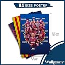 Wallgasm Paper Barcelona Set Of 8, 8X12 Inch (A4 Size) 300 GSM Posters | Football Posters | Barca Poster | Barcelona | Sports Wall Art For Bedroom, Living Room | Visca El Barça gallery image