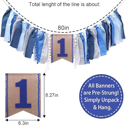 Miniatura 3 de Cartel para silla de bebé, decoración de primer cumpleaños para niño, cartel de primer cumpleaños, suministros de fiesta para silla de bebé,