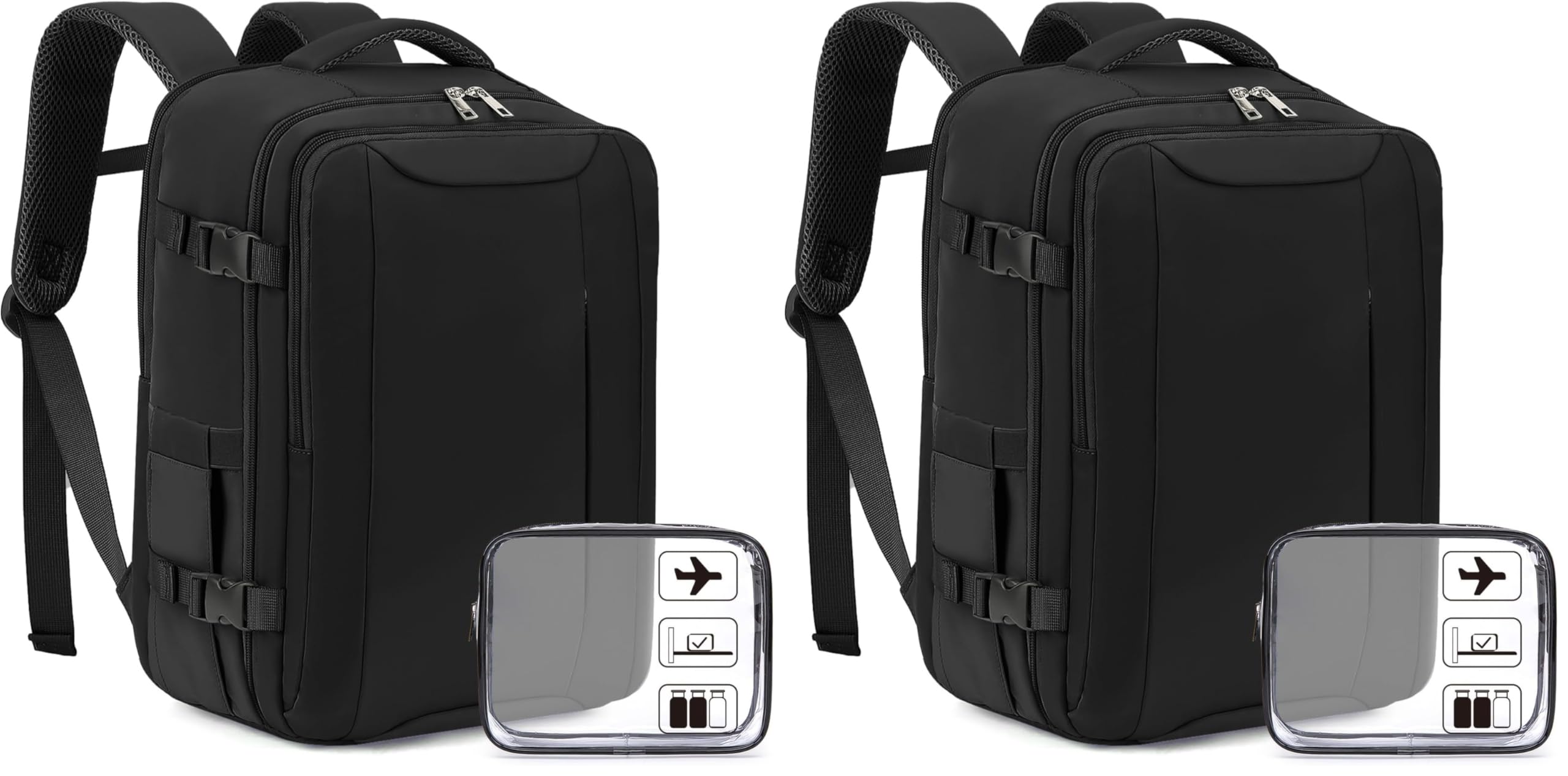 Xkdoai for Easyjet Cabin Bag 45x36x20, Travel Backpack with TSA Approved Clear Bag, Carry-ons Cabin Backpack for Travelling Underseat Cabin Bag Laptop Backpacks Luggage Set — view 8