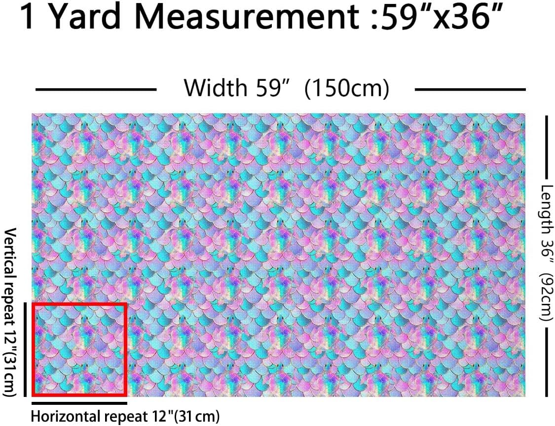 Sea Turtle Fabric by The Yard, Mermaid Scale Upholstery Fabric, Wild Reptile Decorative Fabric, Marine Animal Indoor Outdoor Fabric, Kids Girls Boys DIY Art Waterproof Fabric, Teal Blue, 10 Yards