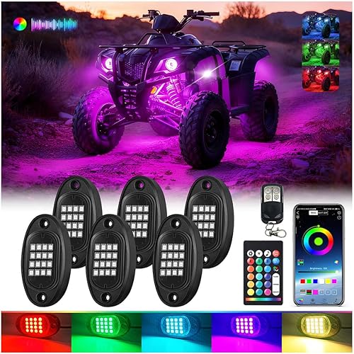 Miniatura 27 de 8Pods - Kit de luces LED RGB segmentadas para Jeep, camiones, UTV, ATV, carrito de golf, RZR SXS Offroad cuatro ruedas con control remoto APP/RF