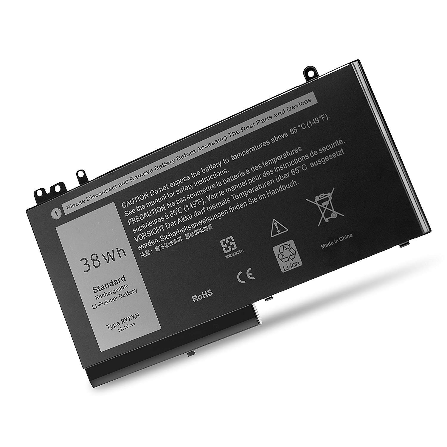 38Wh RYXXH Laptop Batterie pour Dell Latitude E5450 E5550 E5250 E5270 Latitude 11 3150 3160 VVXTW YD8XC R5MD0 5TFCY 9P4D2 VY9ND 451-BBLJ 11.1V 3-Cell