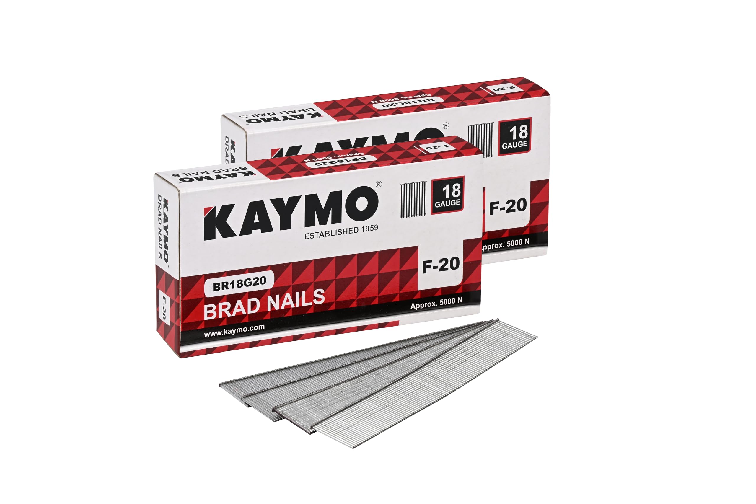 Kaymo 18G Brad Nails - 5000 Pack -27 Kaymo 18G Brad Nails - 5000 Pack -27