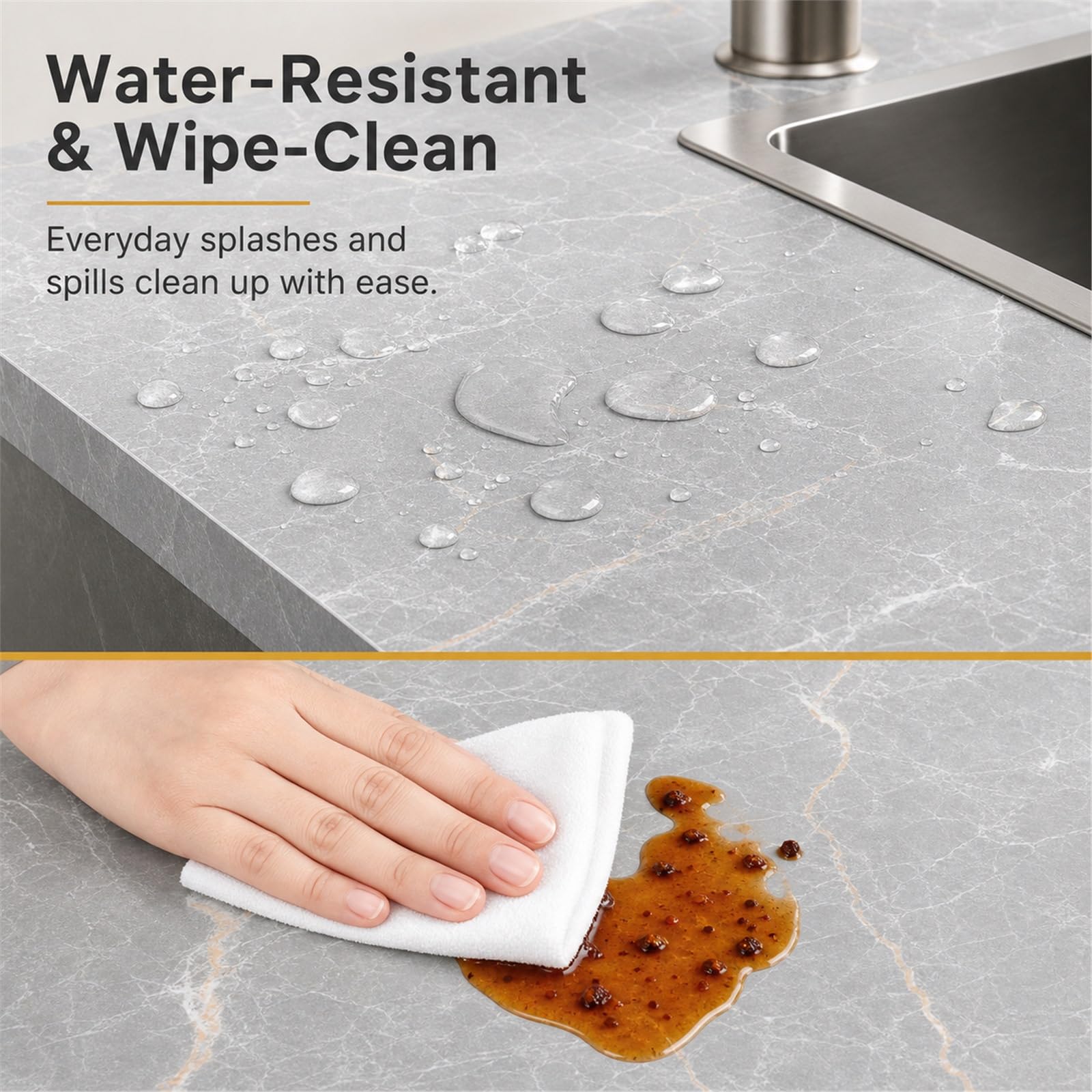 Vinilo Adhesivo Decorativo Efecto MáRmol,Autoadhesivo Impermeable Decorativo para Cocina Marmol,No Se Despega FáCilmente,para Mesas,Encimeras,Muebles Y Superficies Lisas