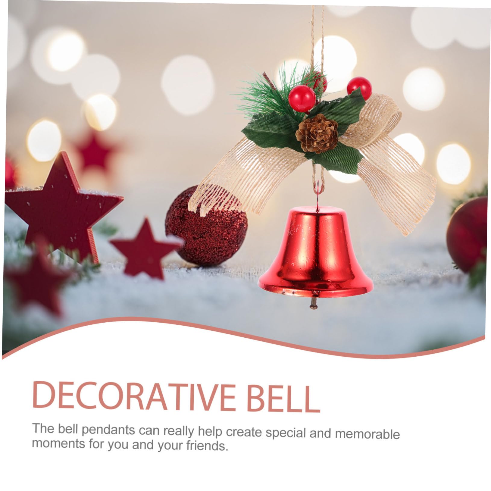 Cabilock 3 Set Campane Di Natale Festone Decorazioni Pendenti Natalizi Ciondolo Natalizio Decorazione Natale Ciondoli Natalizi Appesi Ornamenti in Stile Natalizio Metallo 2 Pezzi * 3