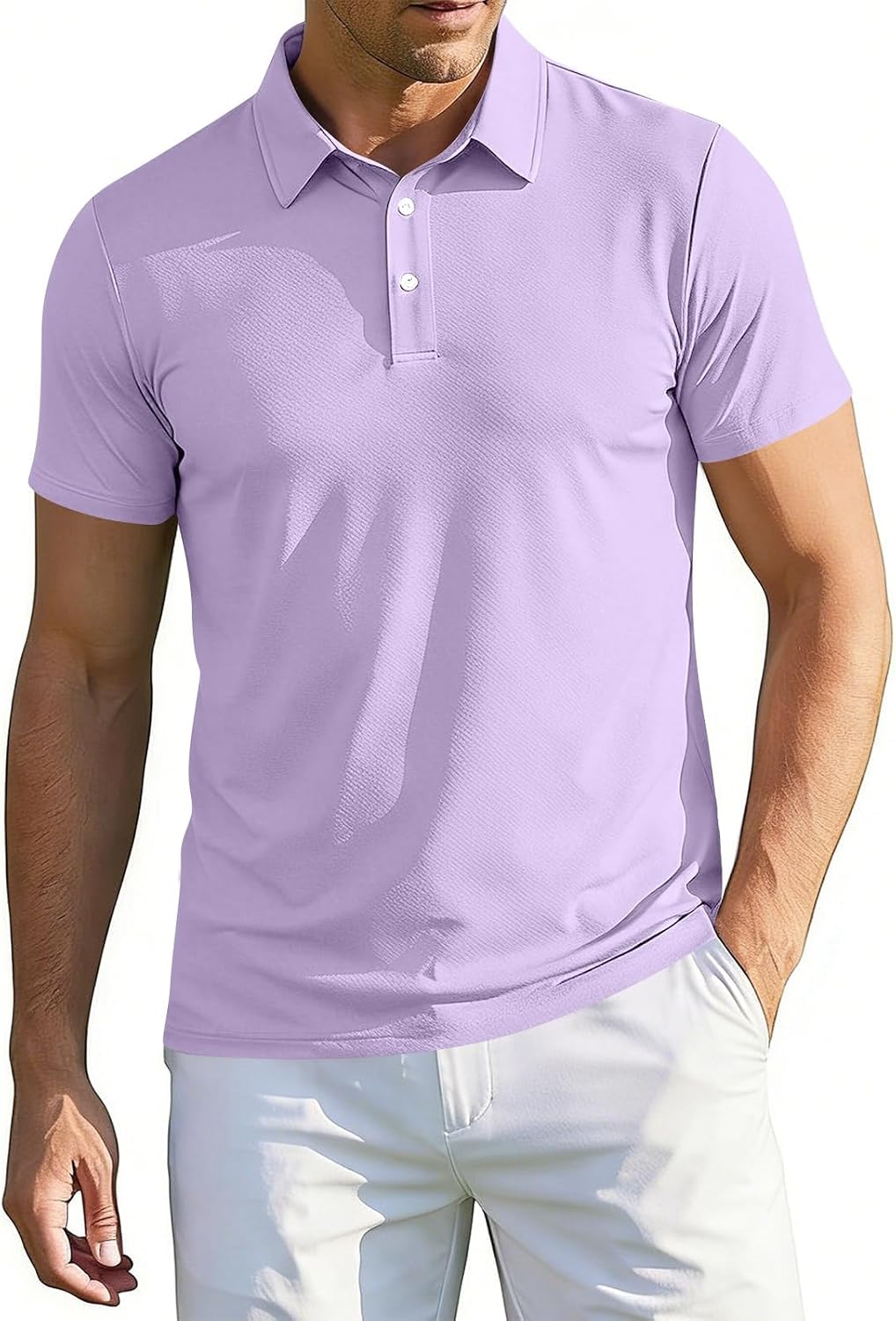 Ymosrh Men's Summer Polo Shirt Short Sleeve Active Performance Golf Tennis Casual Work Dress Collar Shirts, S-3XL
