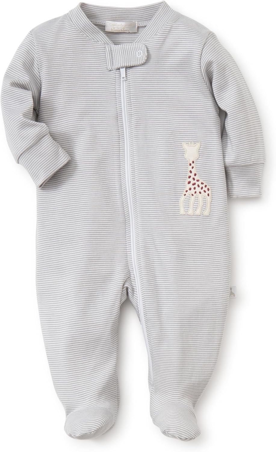 Kissy Kissy Baby Boys and Girls 100% Pima Cotton Sophie Stripe 2-Way Zip Front Footie Pajamas