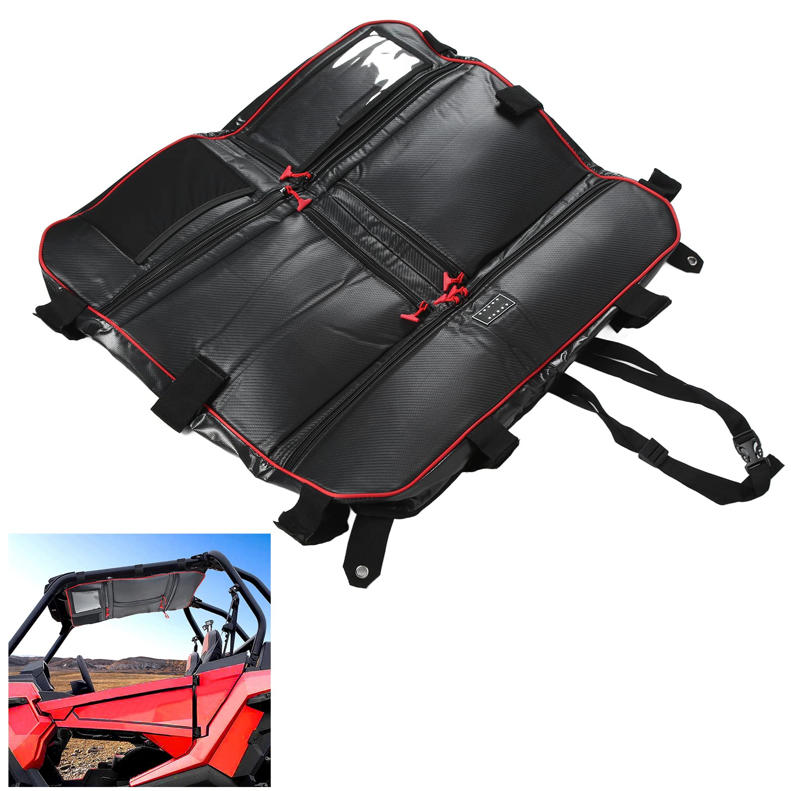 Yctze Borsa Portaoggetti Sopraelevata, Organizzatore a Soffitto con Tasche Multiple in Nylon e Vinile, Compatibile con XP 000
