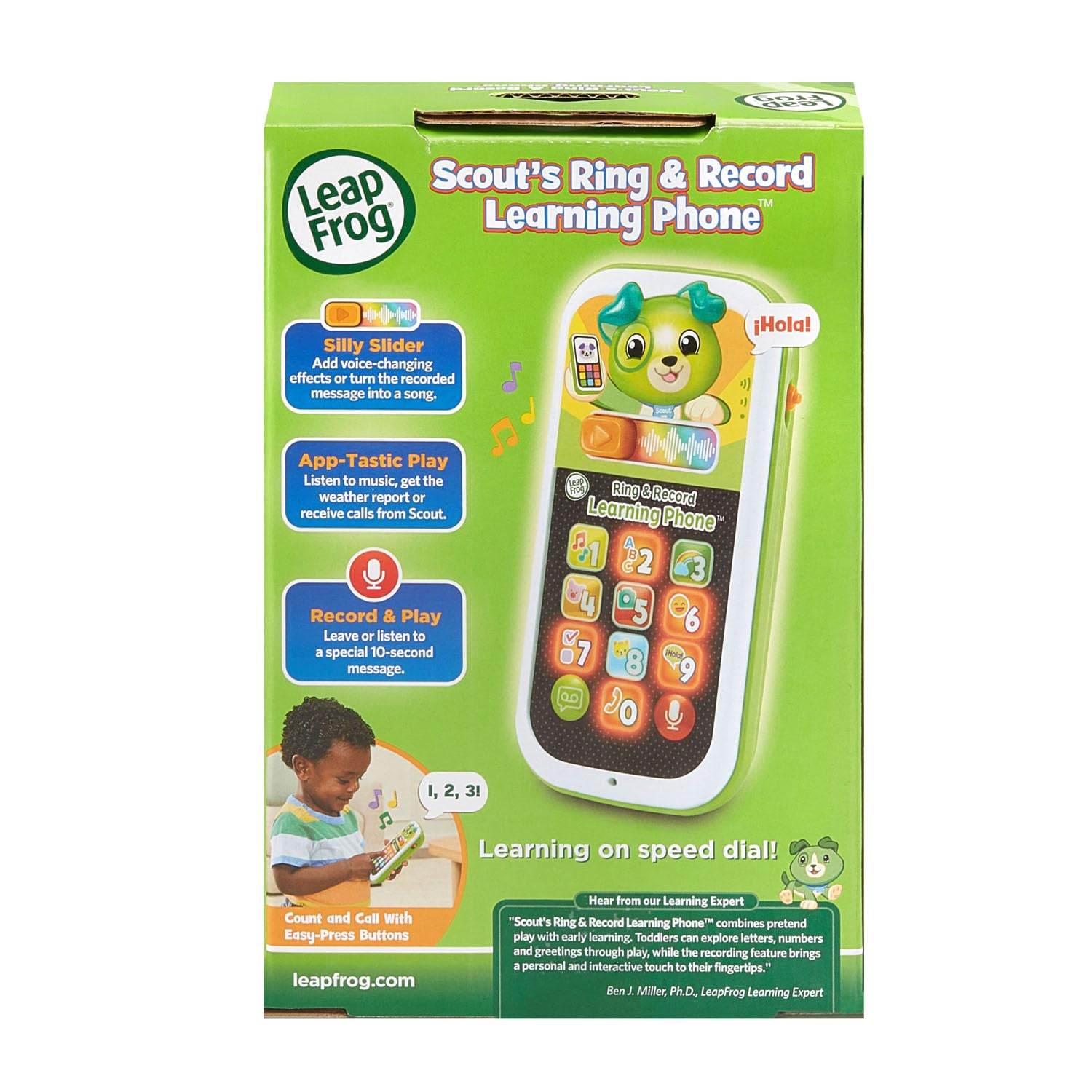 LeapFrog Telefono per imparare ad anello e registrare, giocattolo per bambini