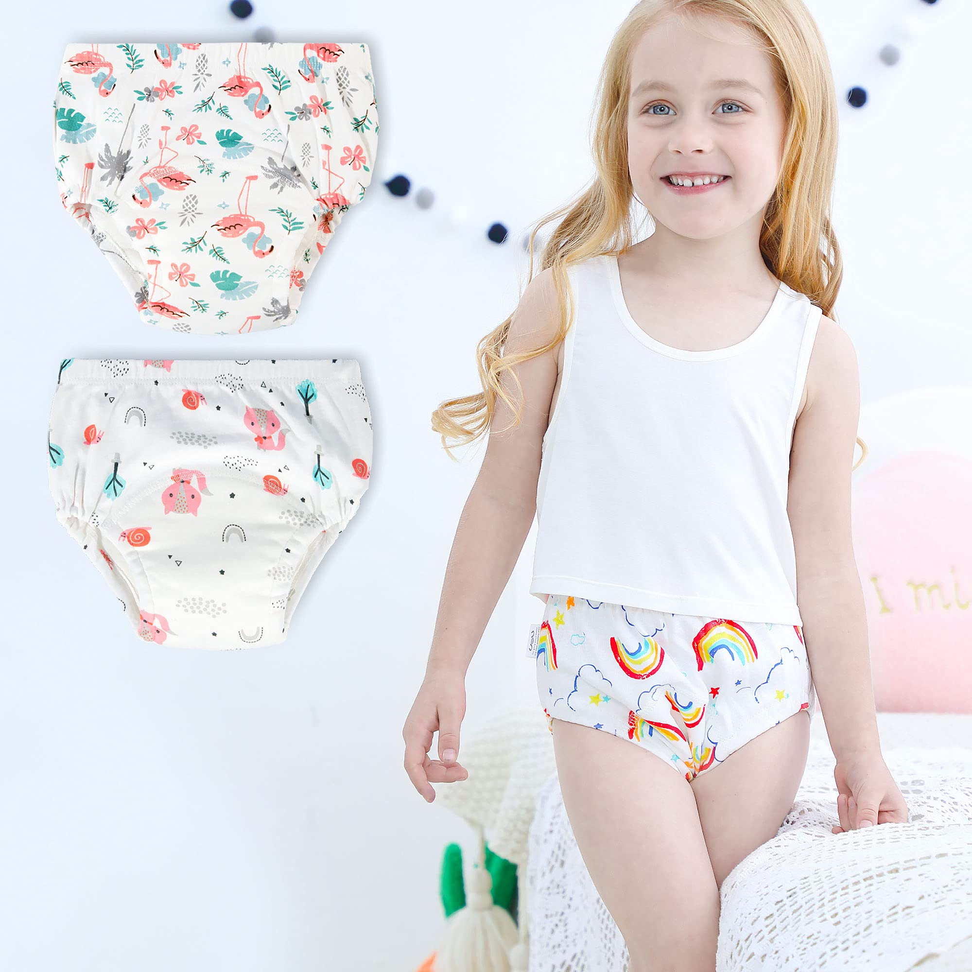 Max Shape Lot de 9 Pantalons D'entraînement pour Pot pour Bébé,sous-Vêtements pour Bébé pour Garçon et Fille,sous-Vêtements D'entraînement pour Enfants Couches Anti-Fuites 4 Ans