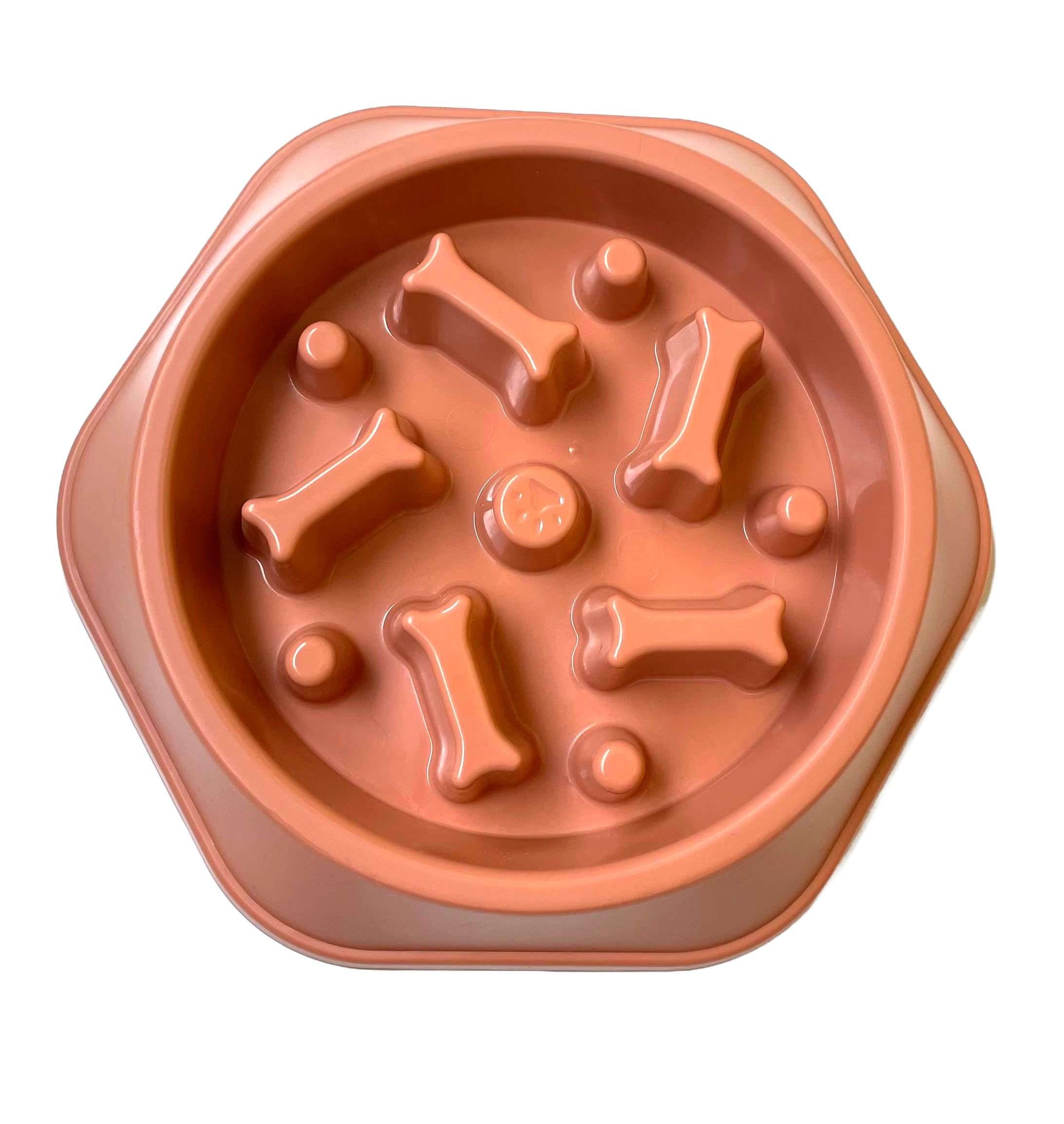 Urban Pet Gallery Plastic Pet Bowl, Feeding Bowl, Dog Bowl, Slow Eating Bowl For Dogs And Cats, Non Slip (Creamy Peach),23.5 cm,H_5 cm,W_16.6 cm (B0D7773LG2) Amazon Price History, Amazon Price Tracker