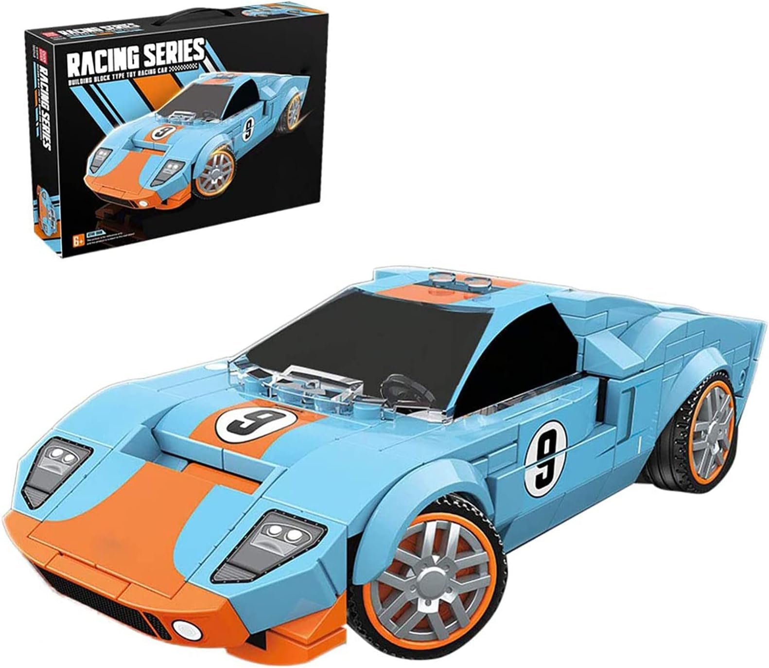 FYHCY Technic Racing Car Building Blocks for Ford GT40 1968, 321 Terminal Blocks Construction Toys Car Building Blocks Toy Car Model Compatible with Lego Technik