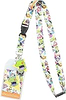 Vista 1 de Nickelodeon 90s Rugrats Ren and Stimpy Catdog - Soporte para identificación con colgante de reptar y calcomanía coleccionable