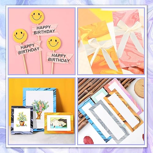 Miniatura 7 de Anvin Bloc de papel para álbumes de recortes, 5.64 ozm, patrón de una sola cara, papel para hacer tarjetas, papel de origami para planificadores,