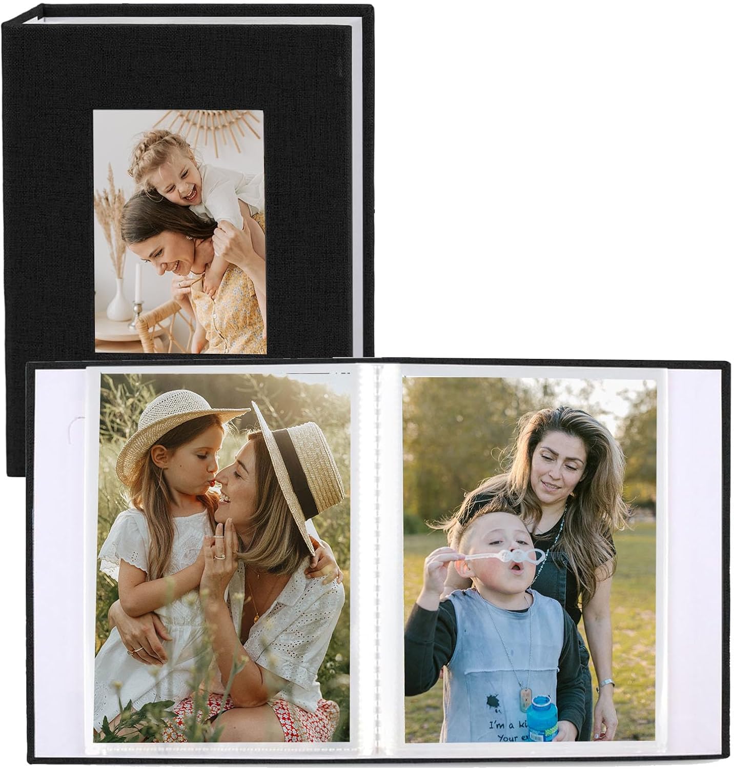 2 Pack Photo Album 2x3 Inch, 208 Photos Polaroid Photo Album, Linen Hardcover Polaroid Mini Book for Fujifilm Instax Mini 11 9 8 7s 25 26 40 50s 90 Evo Z2300 Camera