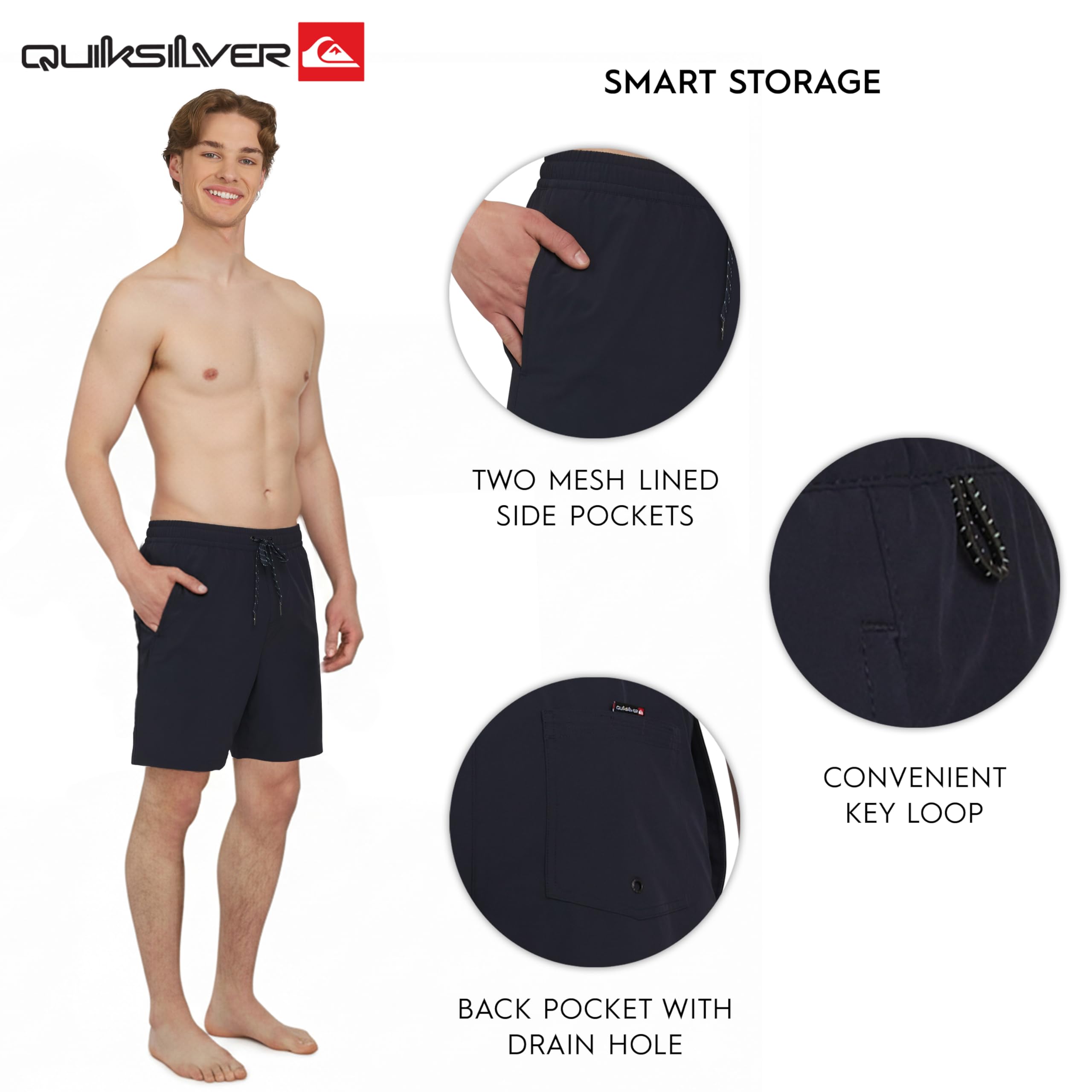 Quiksilver Swimwear Regular Fit Stretchable Comfort Liner Maillot de Bain Homme (Lot de 1)