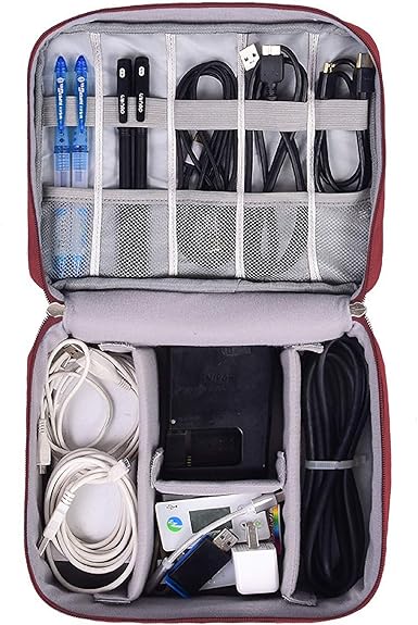 Ruyosn Elektrische organizer, waterdichte kabeltas voor harde schijven, voeding voor laptop, grijs