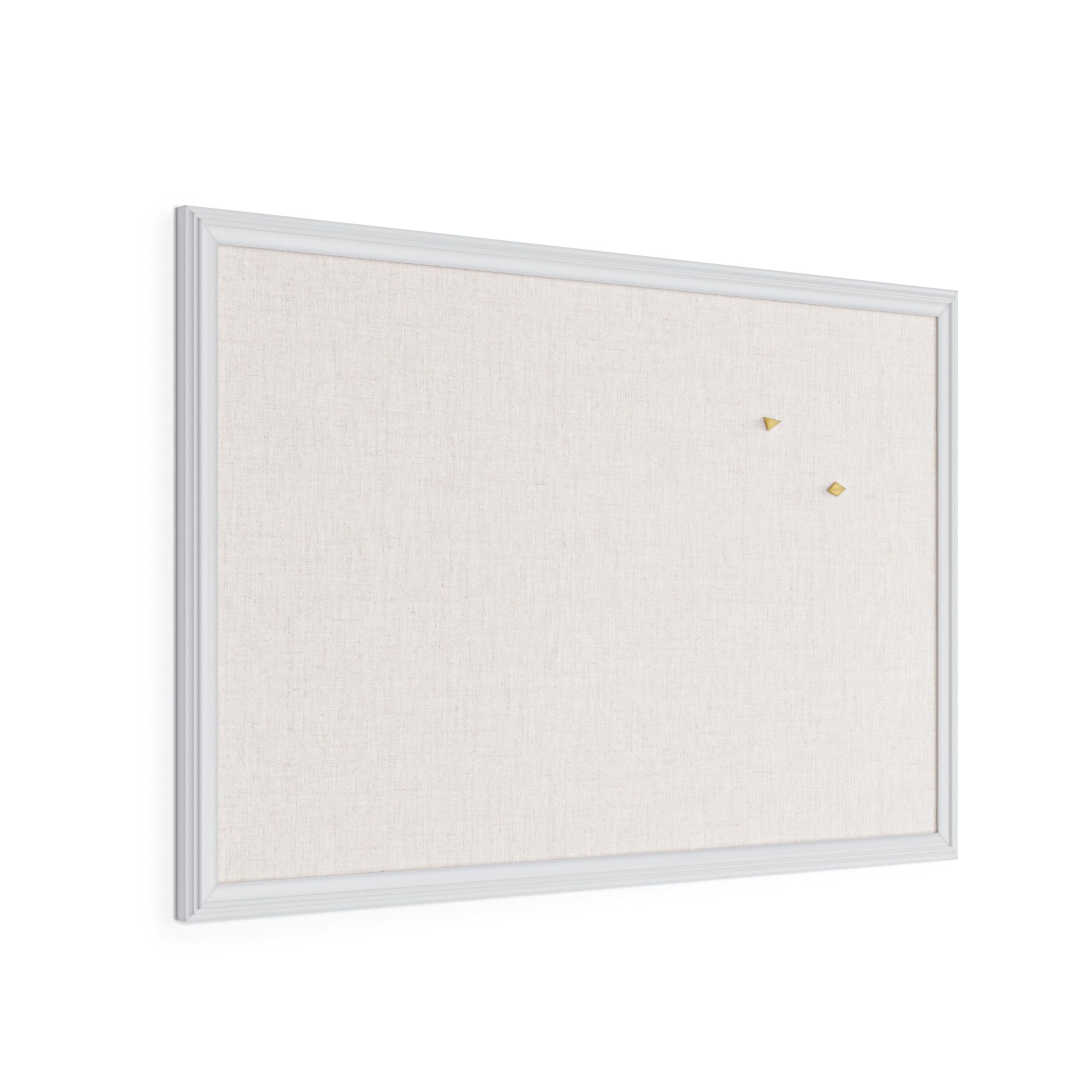 U Brands Cork Linen Bulletin Board, 20 x 30 Inches, White Wood Frame (2074U00-01)