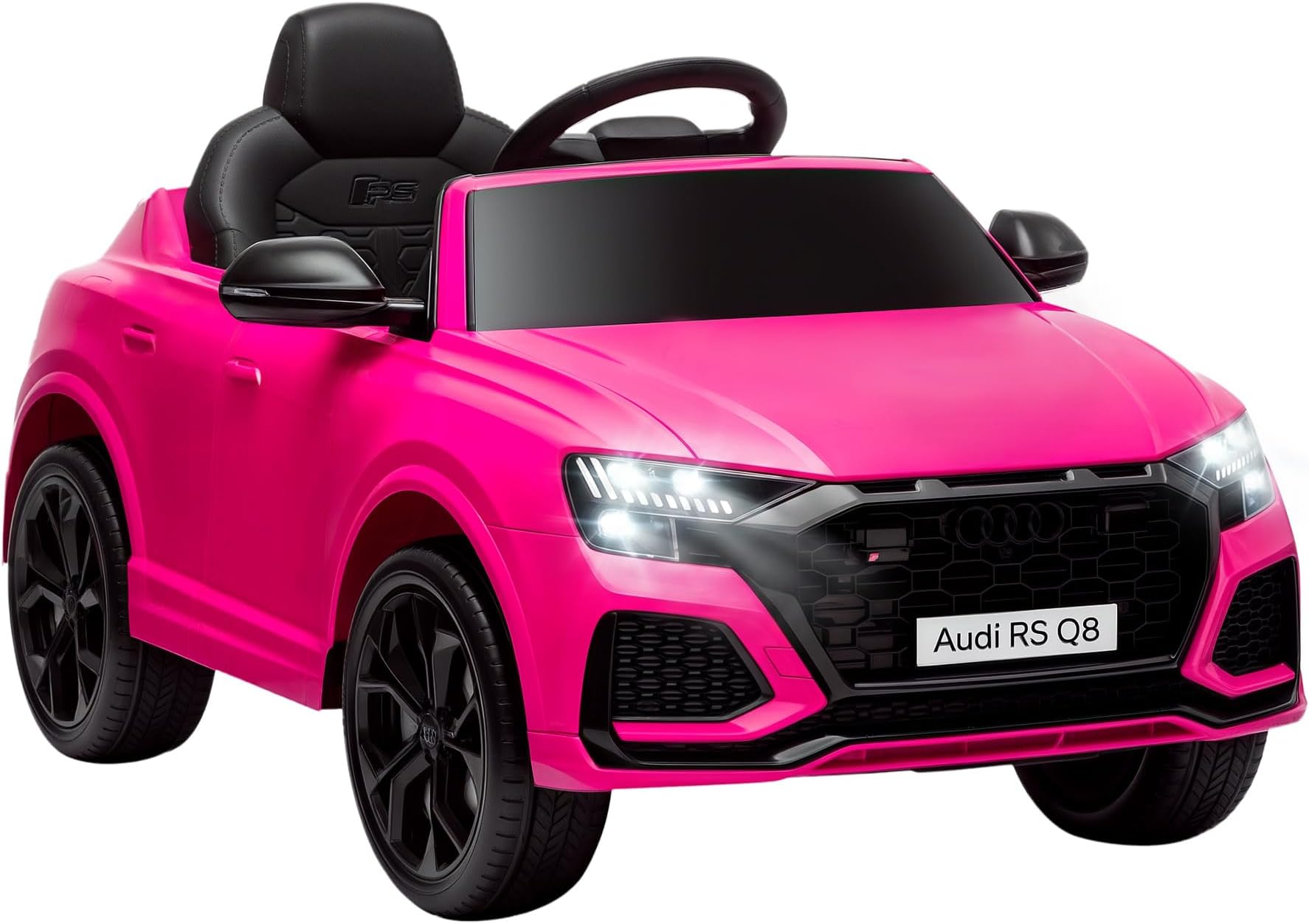 HOMCOM Audi RS Q8 Licensed Kids Electric Car 6V for 3-5 Years Old Pink