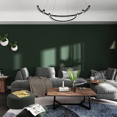 Miniatura 8 de VEELIKE Papel tapiz autoadhesivo verde oscuro, papel adhesivo verde sólido, impermeable, película de vinilo decorativa para paredes, encimeras,
