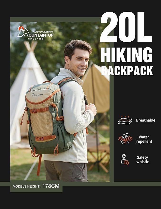 Mochila de Senderismo MOUNTAINTOP 20L Ligera para Mujer miniatura 2