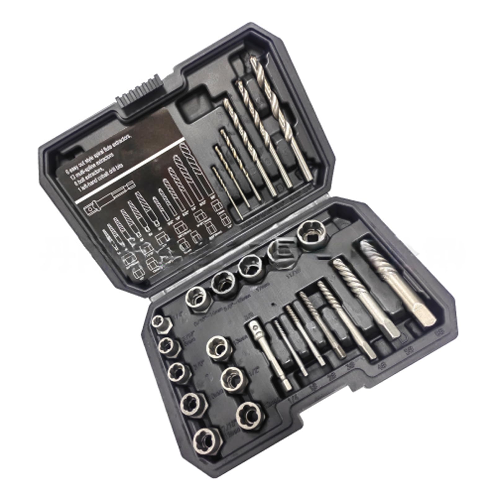 Extractor de Tornillos dañados de 26 Piezas y Juego de extractores, Herramienta de demolición fácil.