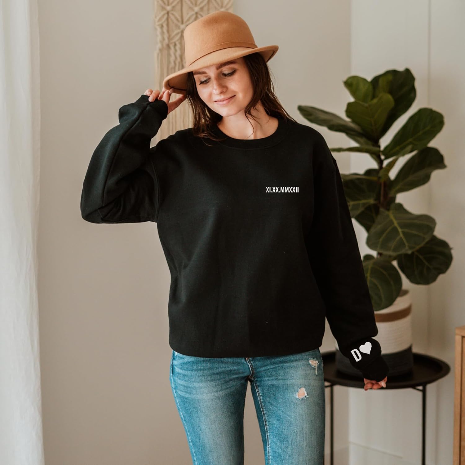 Custom Roman Numeral Date Sweatshirt, Bride Sweatshirt, Custom Matching Sweatshirts, Matching Outfit Gift for Couples Multicolor - Image 3