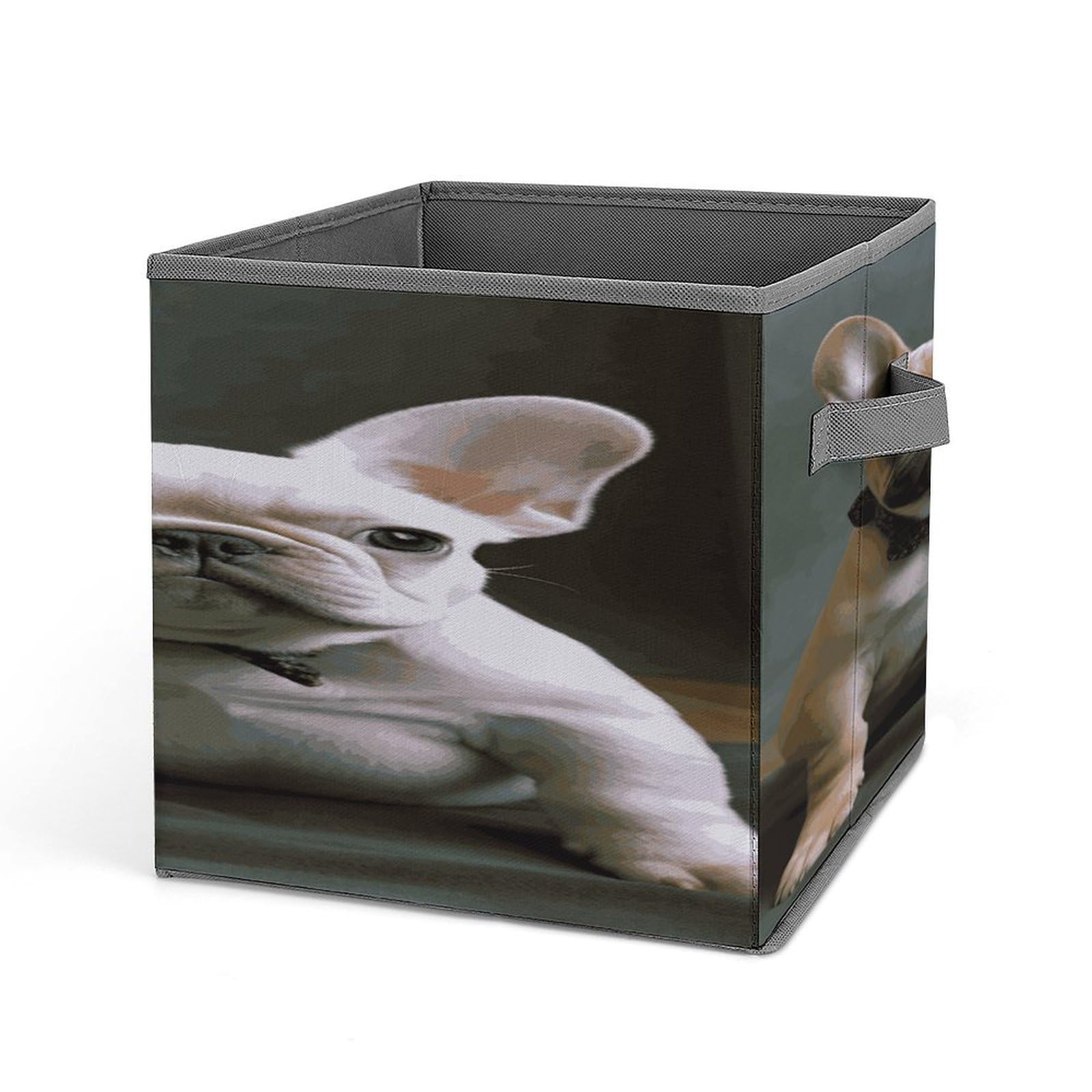 Fekiloot Style French Bulldog Puppies Storage Bins Storage Baskets