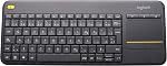 Logitech K400 Plus Wireless Touch TV Keyboard with Easy Media Control and Built-in Touchpad, HTPC Keyboard for PC-Connected TV, Windows, Android, ChromeOS, Laptop, Tablet - Black