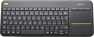Logitech Wireless Touch Keyboard K400 Plus, Black - French Layout