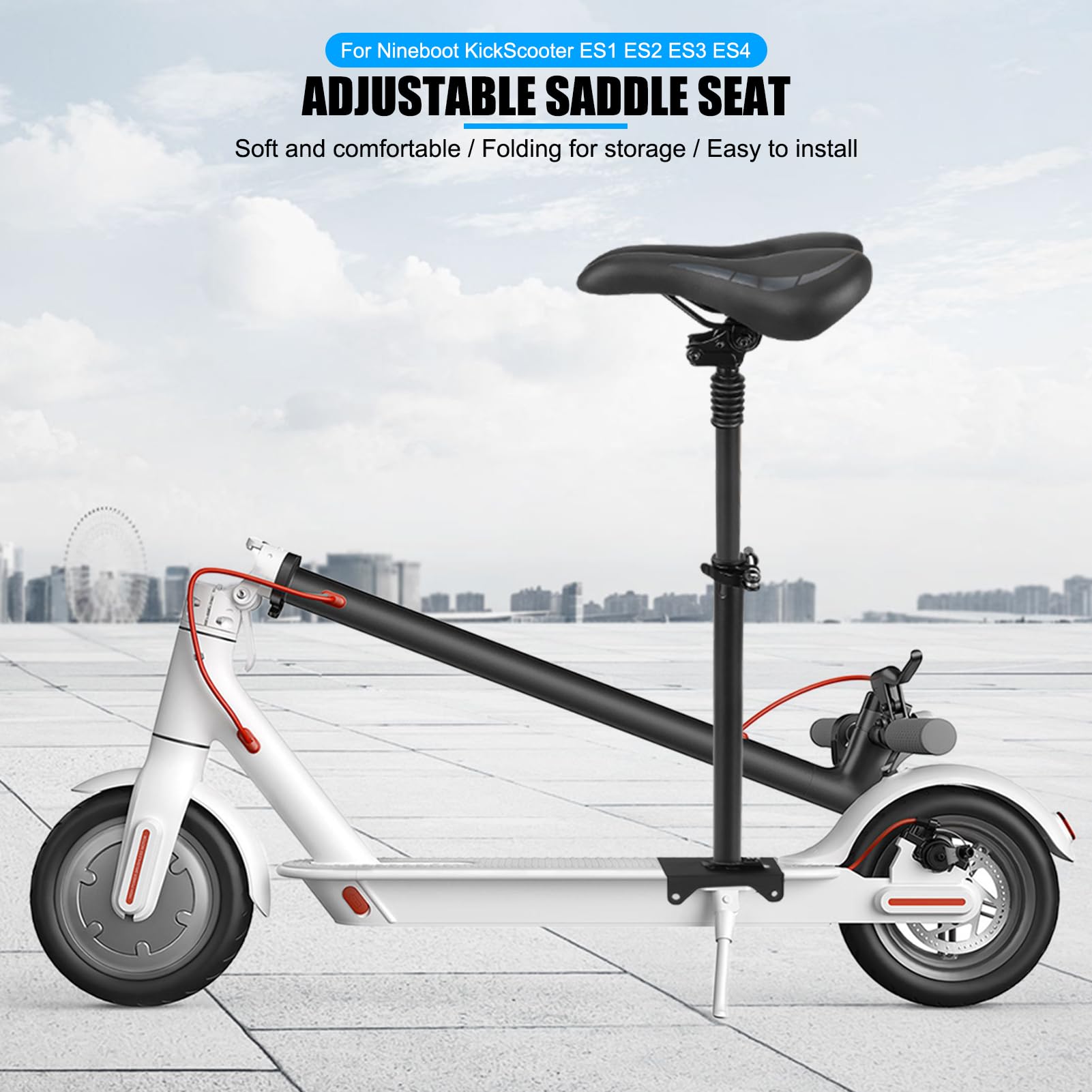 Ninebot Sella Sedile Regolabile - Sella Sedile Regolabile Sedile Monopattino Elettrico per F20 F25 F30 F40