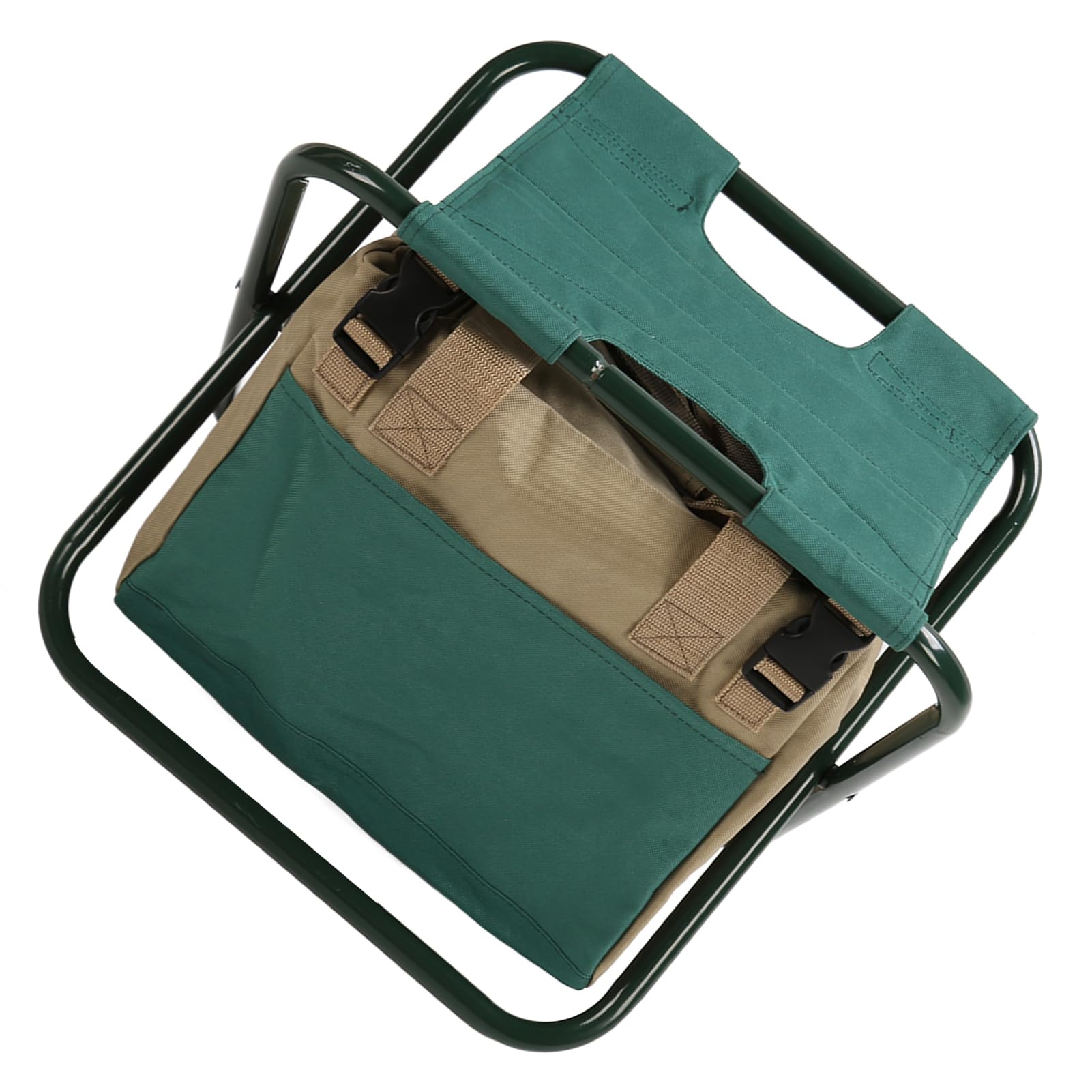 Sgabello Zaino, Sgabello da Giardiniere Pieghevole e Resistente all'Usura, Tessuto Oxford Staccabile e Durevole per Giardino (GREEN)