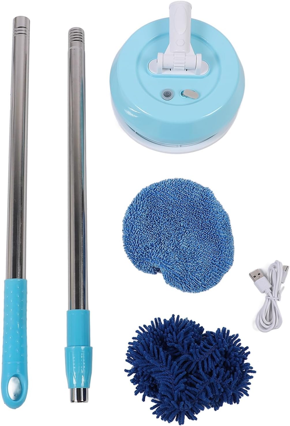 TeamSky Cordless Spin Mop & Bucket Set, Powerful Electric Mop with Flexible Head, Effortless Cleaning for Floor, Window & Ceiling (Style 1)