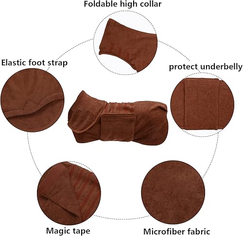 Miniatura 79 de Geyecete Abrigo de secado para perros – Bolsa de secado rápido para perros – Toalla de baño para perros – Toalla de baño de microfibra de secado Azul