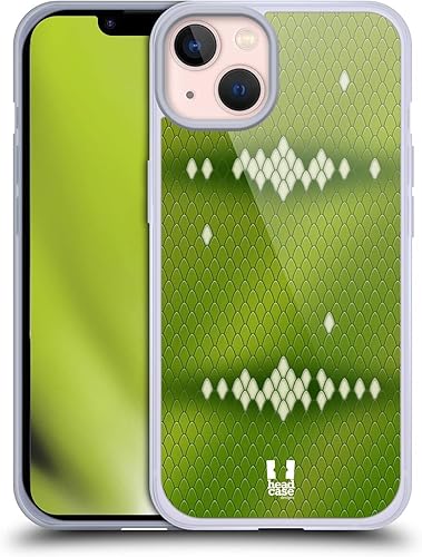 Miniatura 12 de Head Case Designs Funda de gel con patrón de serpiente pitón birmana [protección de grado militar] compatible con Apple iPhone 13 y compatible con