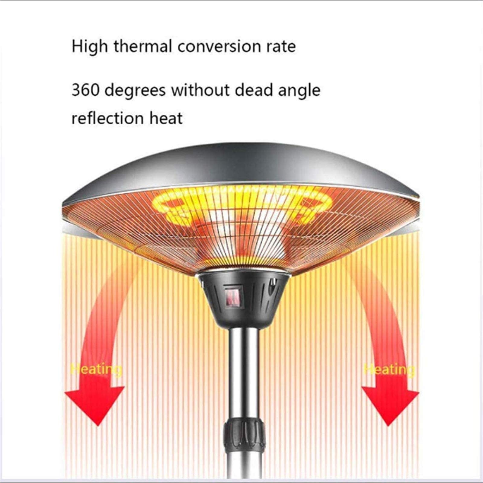 Riscaldatore elettrico per patio, Riscaldatori sospesi a infrarossi per esterni con telecomando, Riscaldatori a soffitto, Riscaldatore da balcone 1010W / 1200W / 2210W