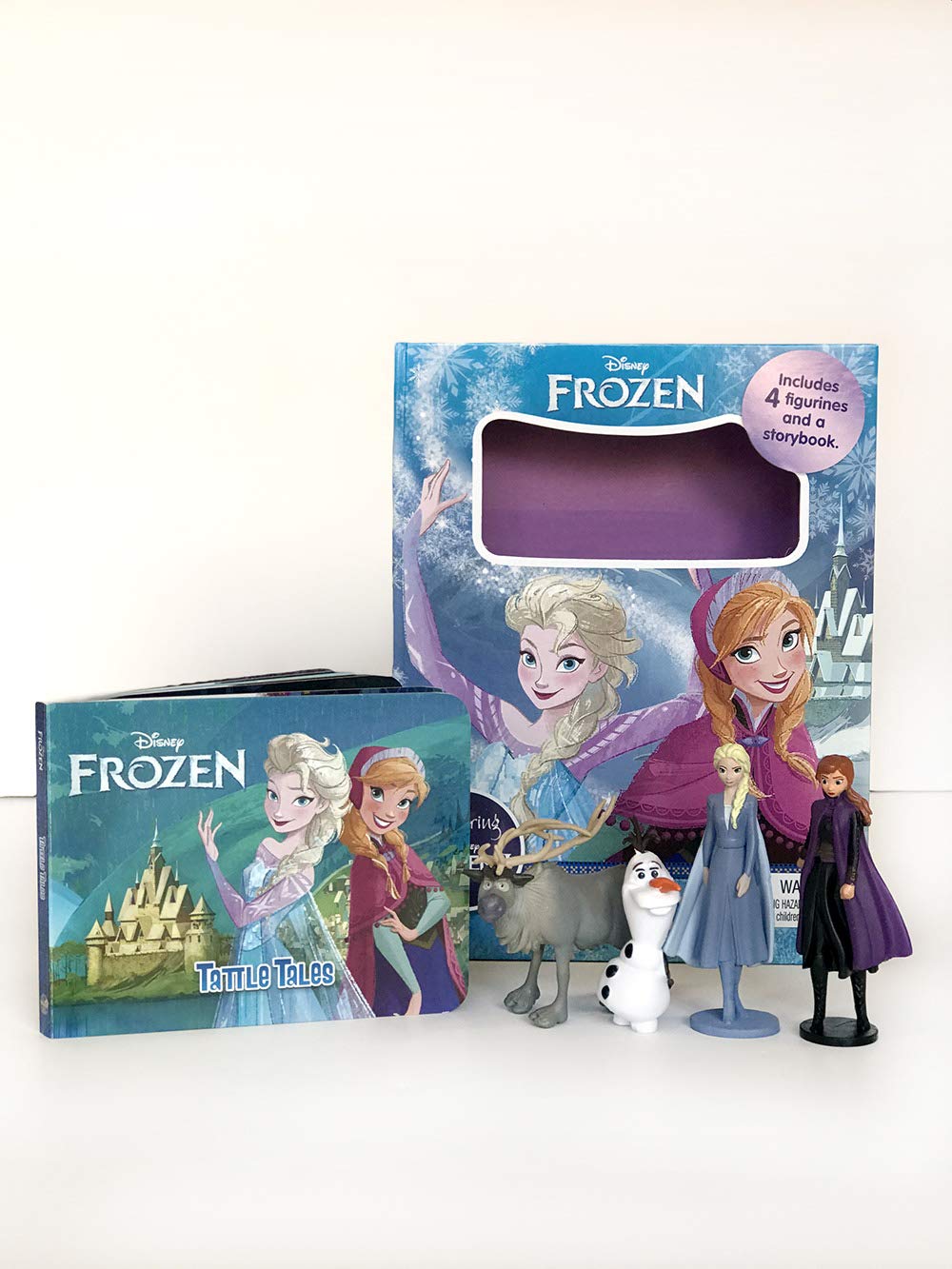 Disney Frozen Tattle Tales - Activity Books for kids, 12-page storybook, 4 figurines