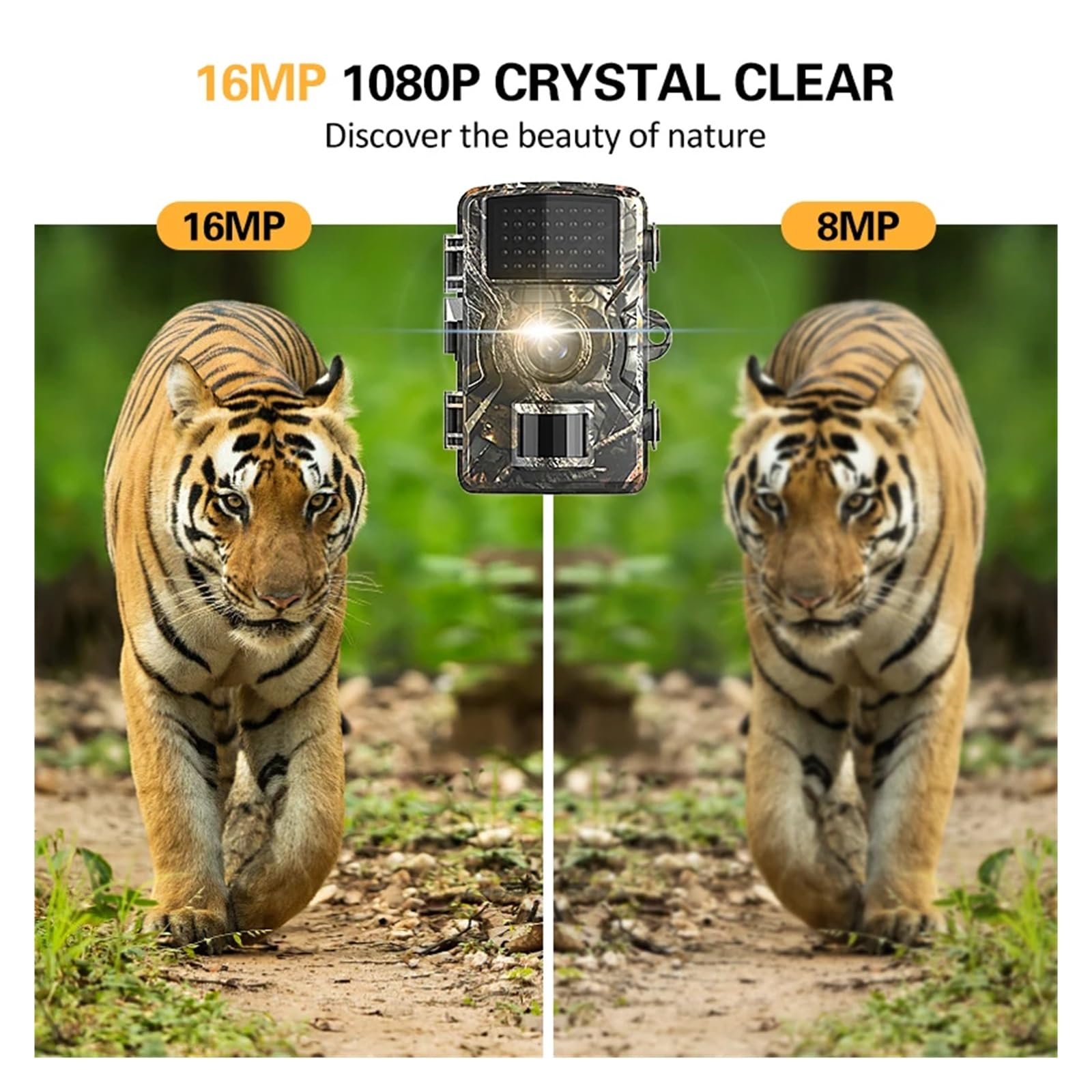 16MP 1080P Outdoor Wildlife Polowanie Kamera Obserwacyjna Noktowizor Na Podczerwień Track Aktywowana Ruchem Wodoodporna Fotopułapka