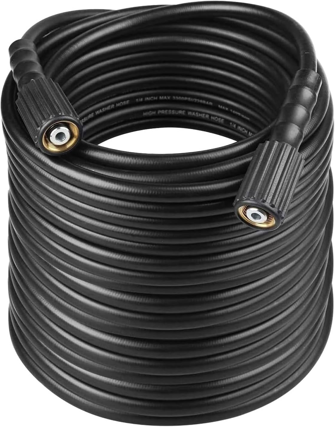 TOOLCY Pressure Washer Hose, 3400 PSI, 50 ft 1/4" Kink Resistant Power Washer Hose M22 Replacement for Ryobi, Troy Bilt, Greenworks, CRAFTSMAN High PressureWashers