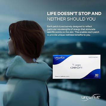 LifeWave Y-Age Aeon Patches - Helps You to Relax - No Drugs, or stimulants - Gentle Phototherapy Patches, Easy 12-Hour Wear - 30 Patches in Each Sleeve