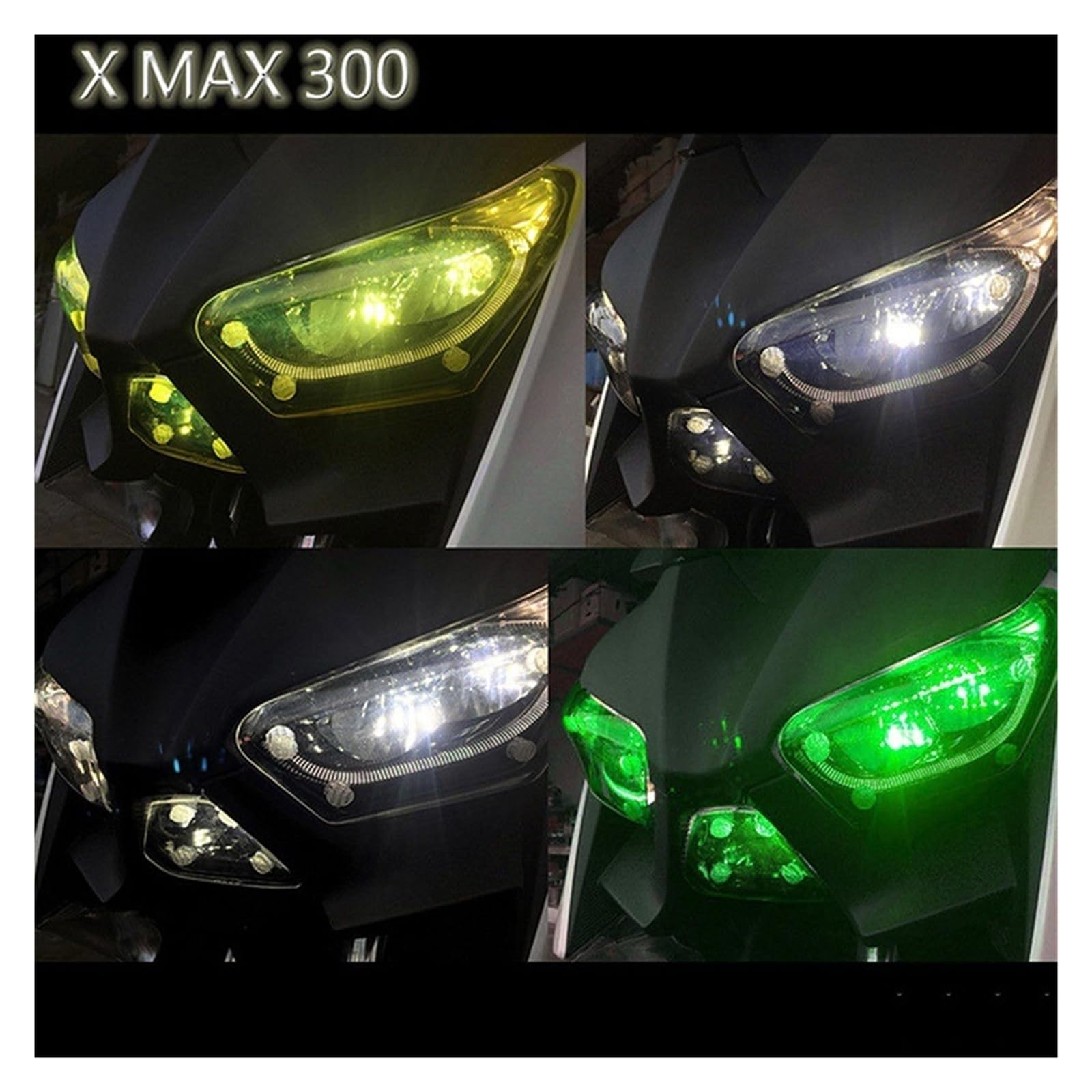 osłona reflektora motocykl Do Motocykla Do Yamaha XMAX300 XMAX250 2017-2018 Akrylowa Folia Ochronna Na Reflektory Osłona Lampy Osłona Reflektora metalowy retro grill(Clear)