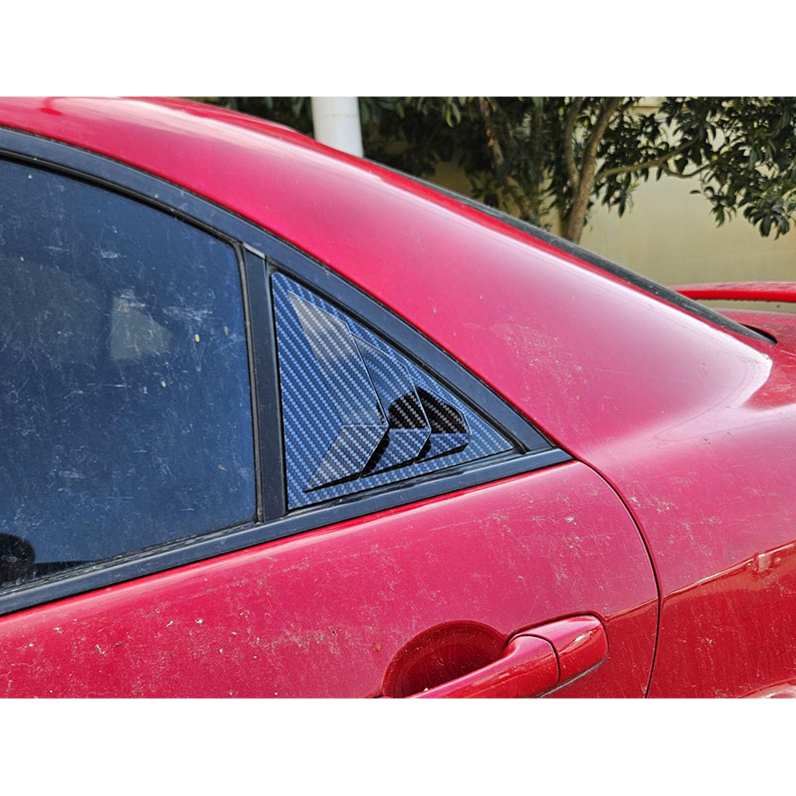 2 szt. do Mazda 6 2003-2016, tylne okiennice samochodowe żaluzje boczne, osłony, wykończenia, akcesoria zewnętrzne ABS, B Carbon Fiber Look