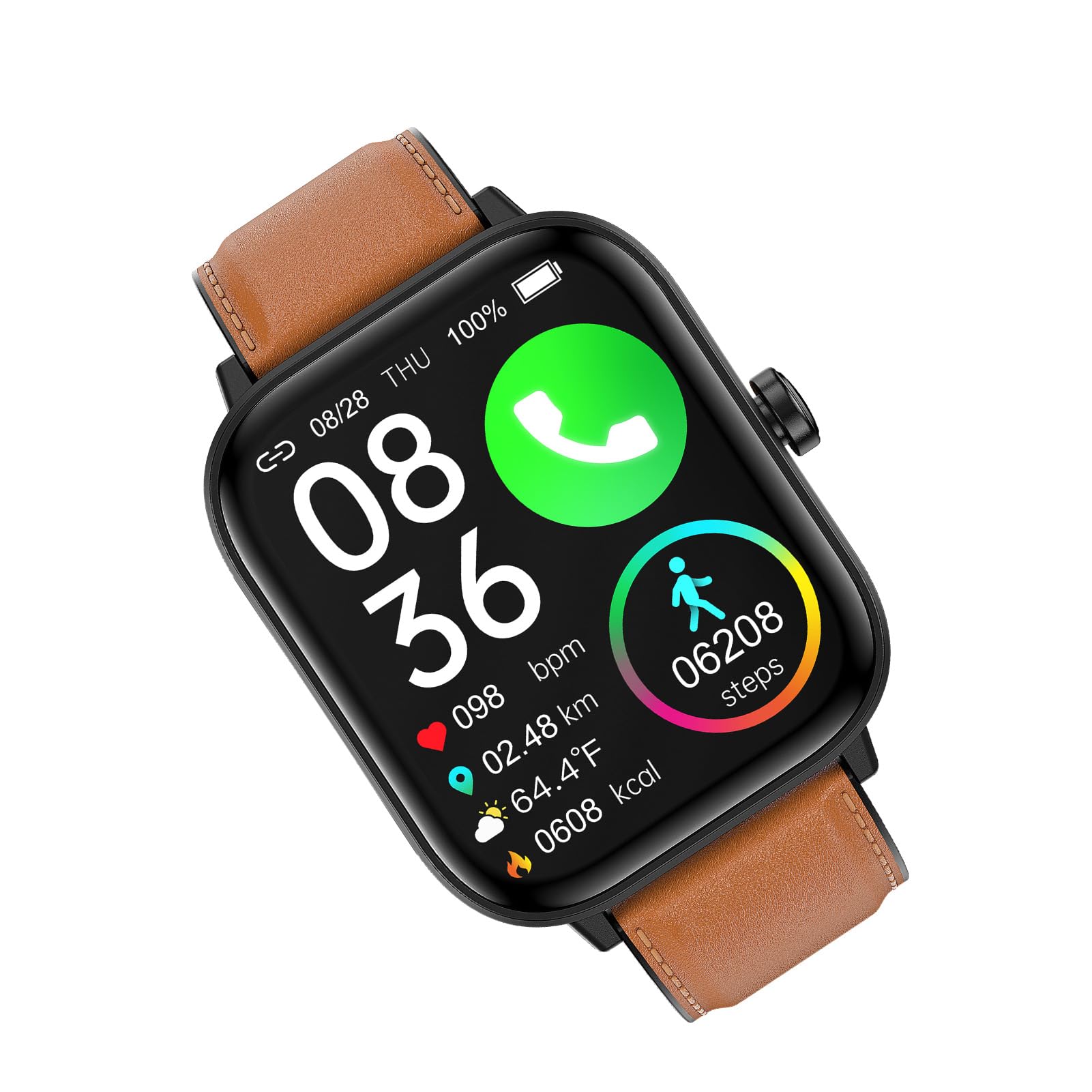 Cryfokt Smart Watch Fitness Tracker con Schermo Grande da 1,83 Pollici 100+ modalità Sportive Monitoraggio del Sonno IP67 Impermeabile Promemoria Chiamate Smartwatch con Batteria da 250 MAh per IOS