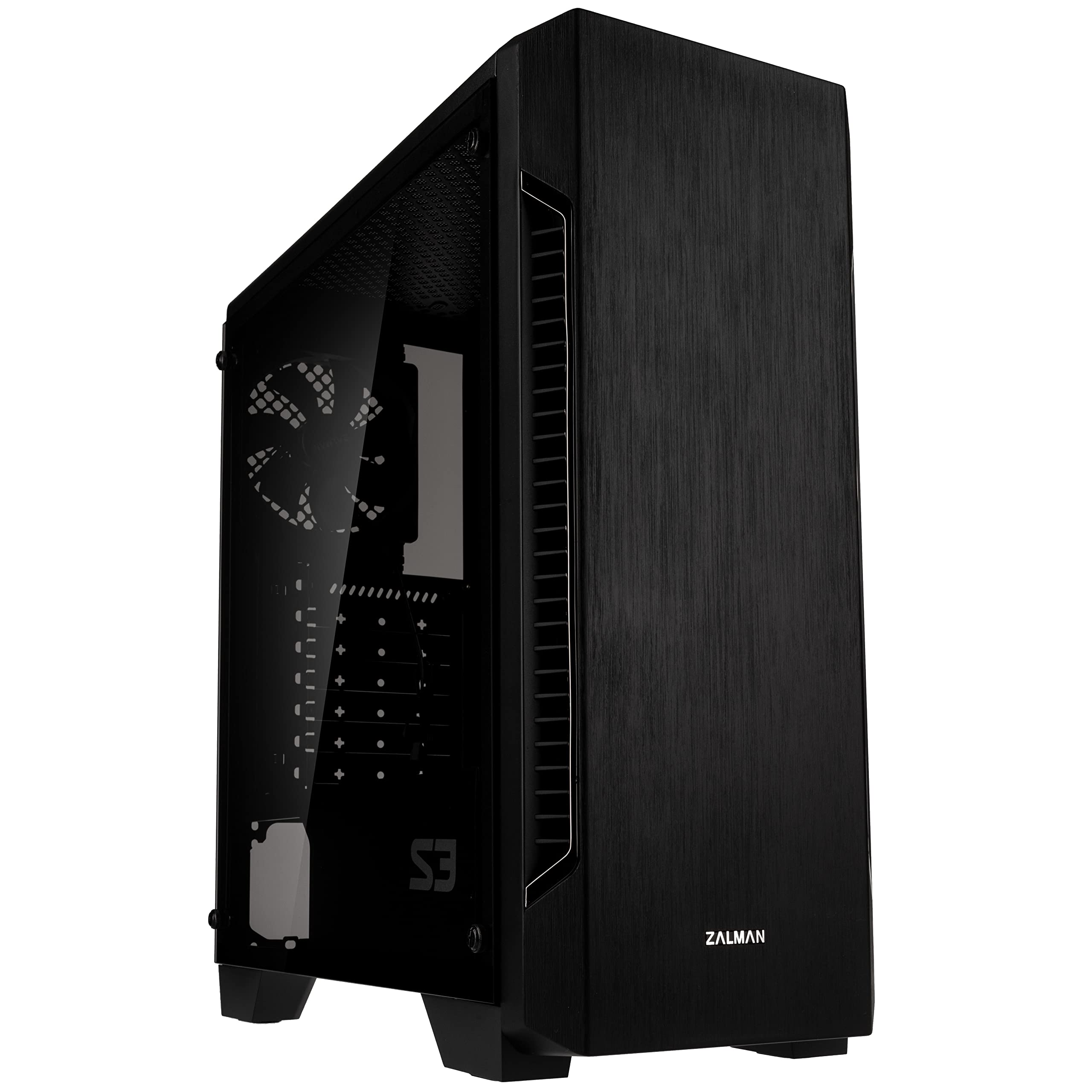 Zalman S3 TG - Caja de Torre Mediana con Panel acristalado (Negro)