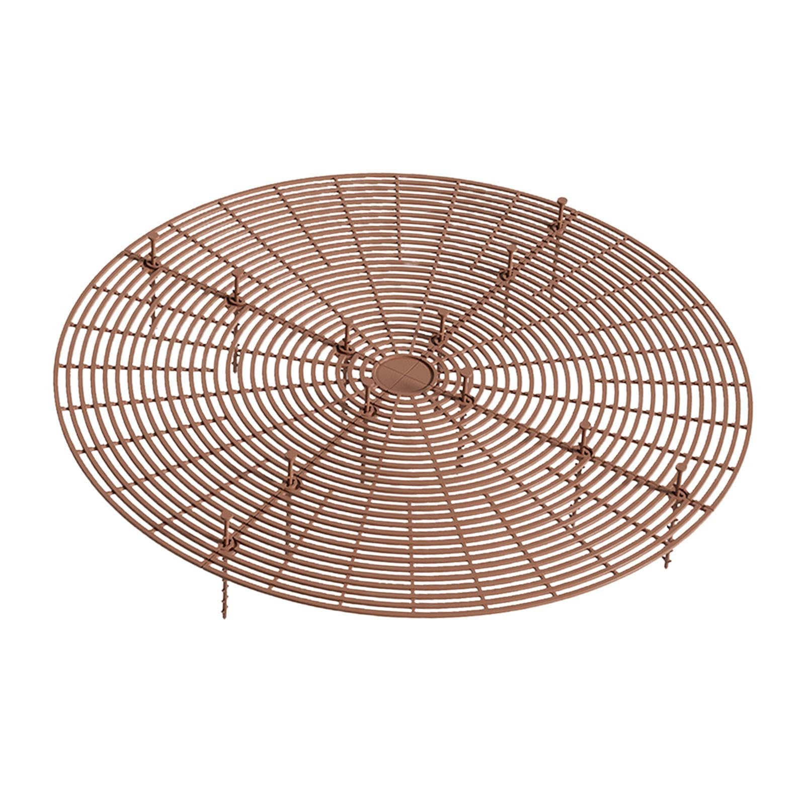 UJEAVETTE® Plant Pot Grid Soil Protector Covers Gardening Outdoor Cuttable Flower Cover Coffee 52Cm-image-5
