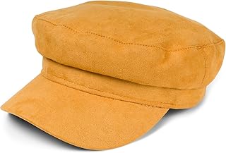 Gorra Globo de Mujer con Aspecto de Ante Suave, Gorra de Visera, Gorra Bakerboy, Gorra Newsboy 04023091