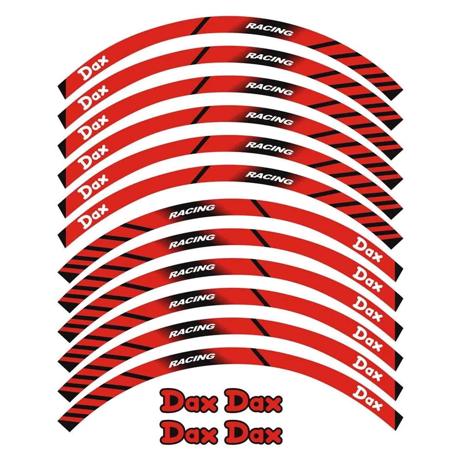 Motorcycle Wheel Rim Stripes Sticker Reflective for DAX 125 ST125 ST-125 Stickers Decal(Color15)