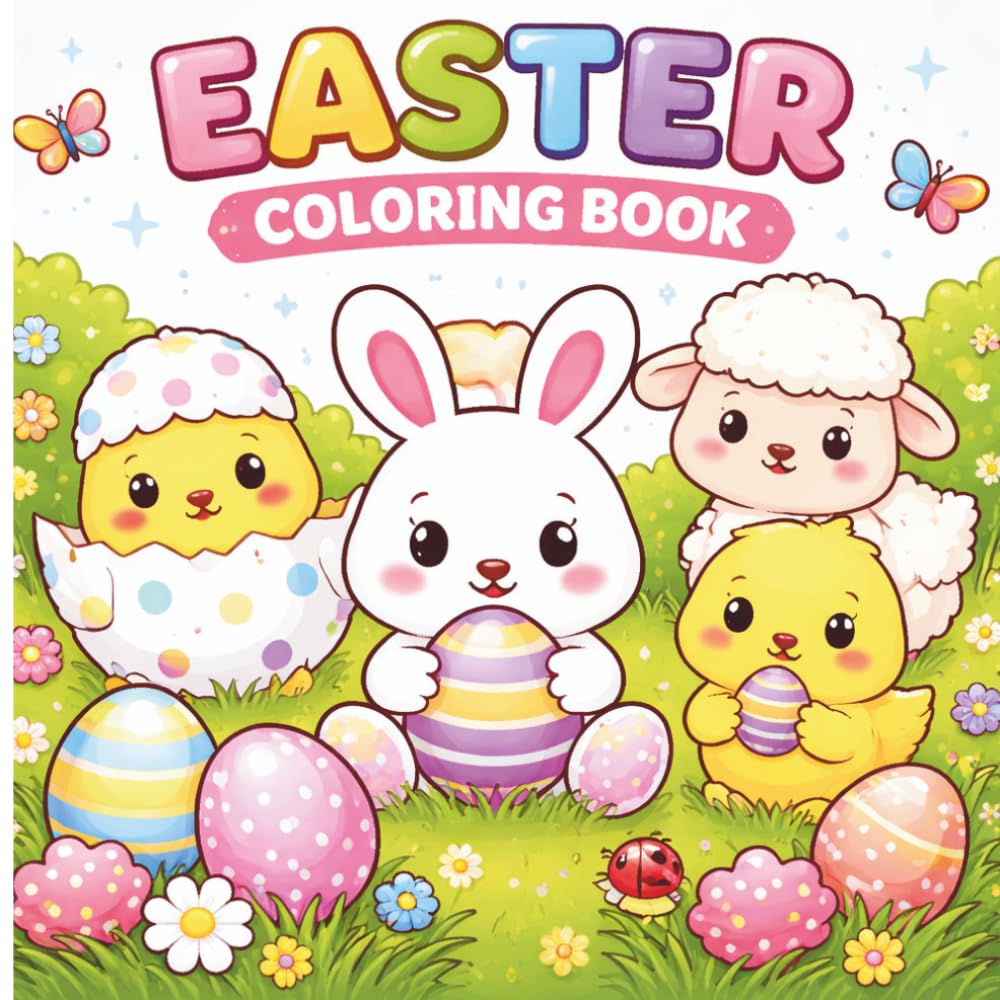 Easy Easter Coloring Book for Toddlers: Bold & Simple Designs for Ages 2–5 | Cute Animals & Easter Fun