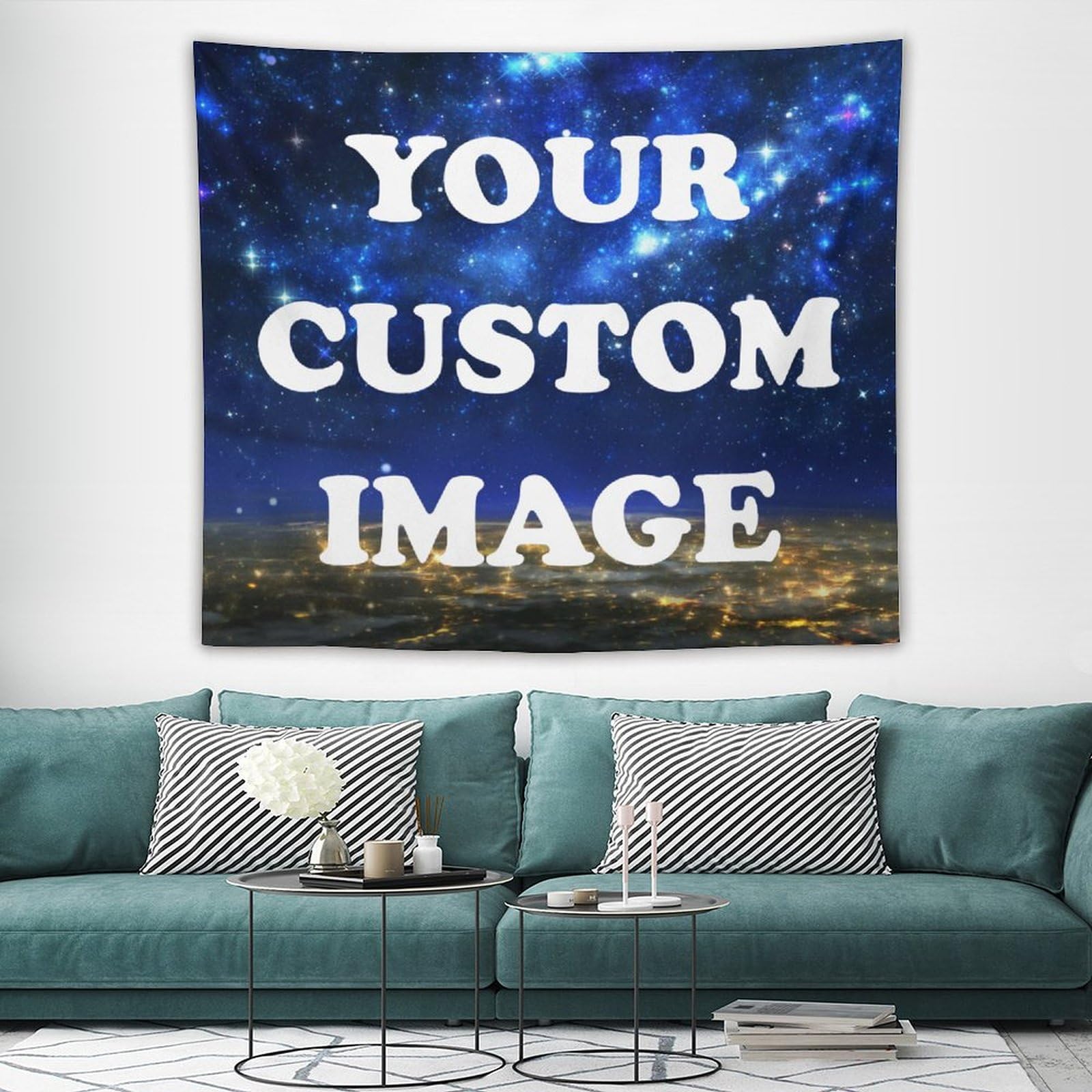 Ubvcxswaq Customize Personalized Wall Tapestry Upload Your Own Image Logo Text Design Your Own Wall Decoration Background for Weddings Birthdays and