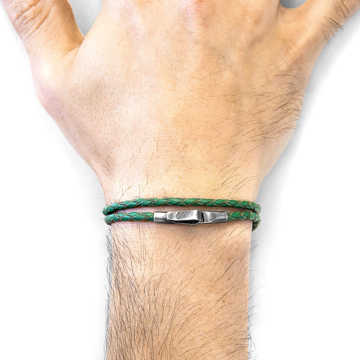 ANCHOR & CREW Pulsera Liverpool De Plata Y Cuero Trenzado - Hombre